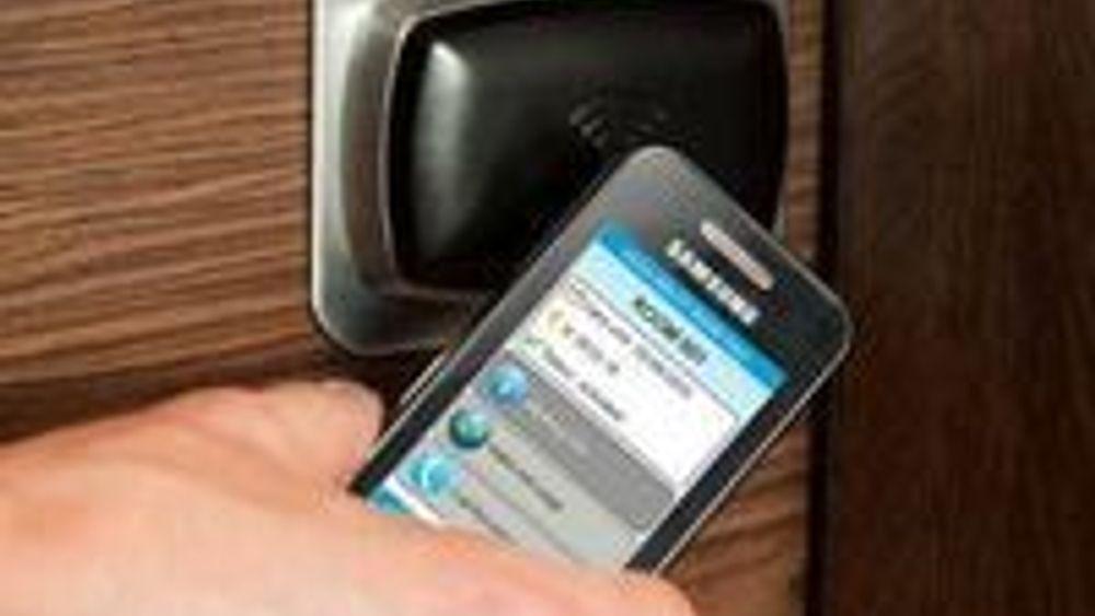 Bruk av digital, NFC-basert hotellromnøkkel.