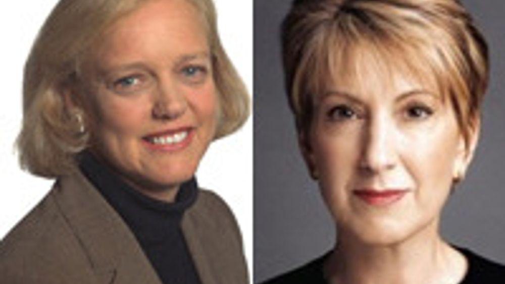 Velgerne i California valgte demokratiske karrierepolitikere framfor IT-milliardærene Meg Whitman (t.v.) og Carly Fiorina.
