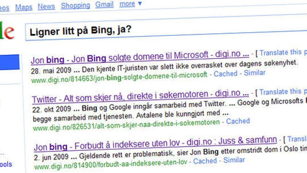 Nye Google ligner mer på Bing enn tidligere, med innføring av en fast venstremeny. Logoen er også blitt mer renskåren. Nå kan også du prøve nye Google, før den blir innført for alle.