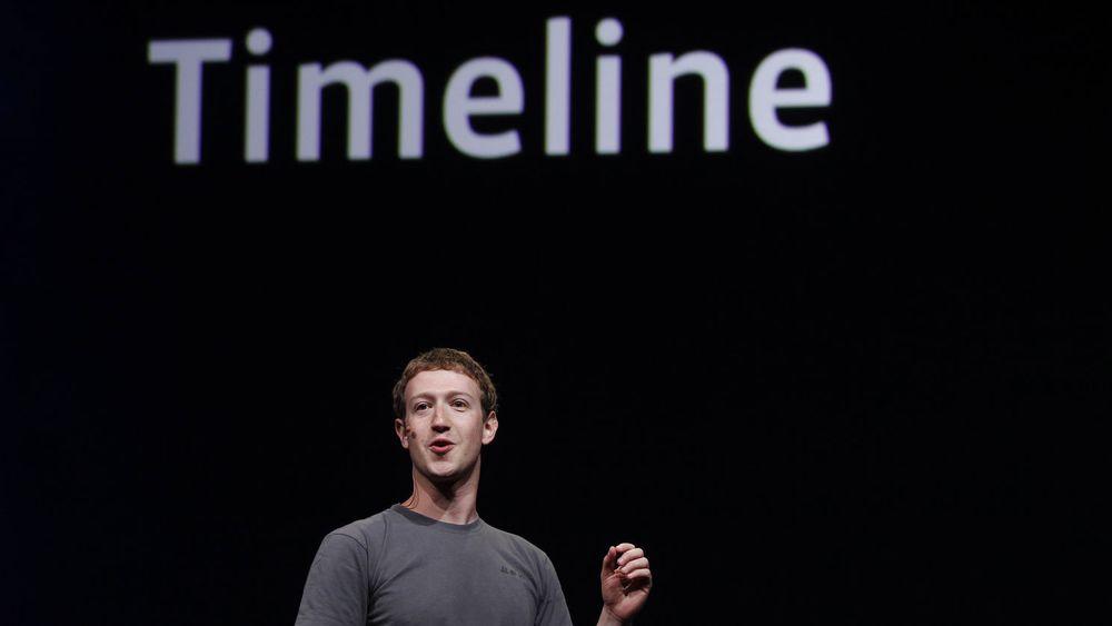 Facebook-sjef Mark Zuckerberg introduserte ny funksjonalitet, inkludert en tidslinje, under selskapets F8-konferanse.