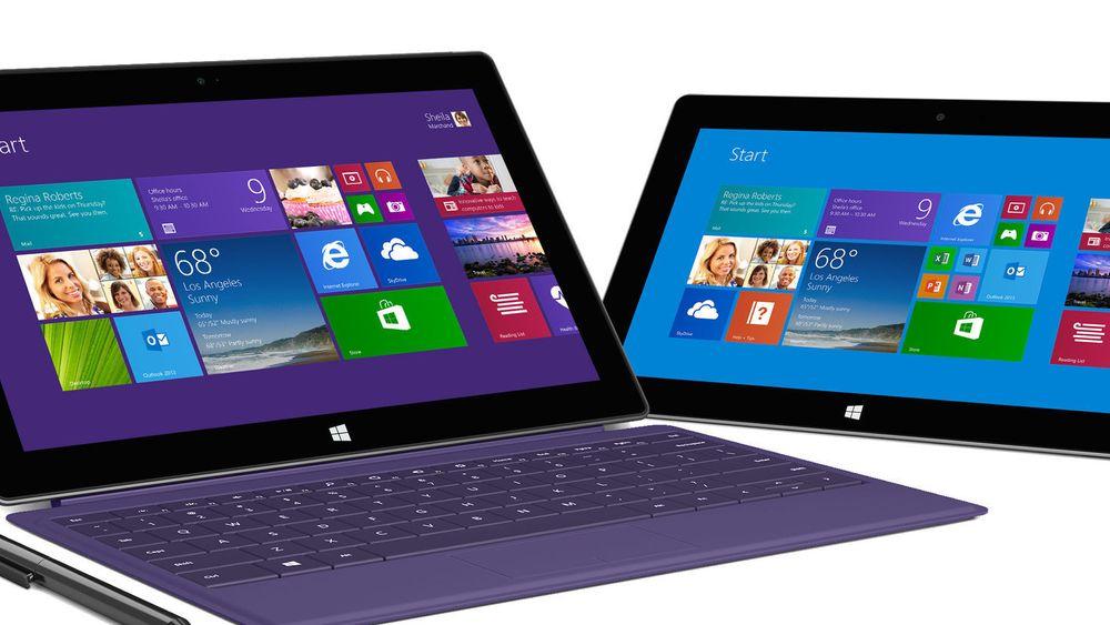 Microsoft råder grunnen alene med RT-baserte nettbrett, som avbildede Surface 2.