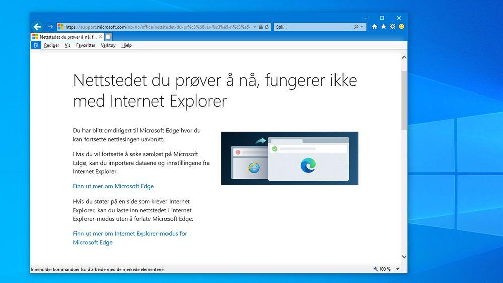 Windows-brukere blir nå møtt med denne advarselen når du forsøker å besøke for eksempel Facebook med Internet Explorer.